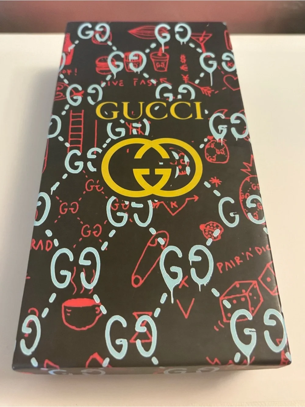 Gucci Black Canvas Bi-Fold Wallet with Logo Band - nwot in box w/wrap paper - Picture 12 of 13